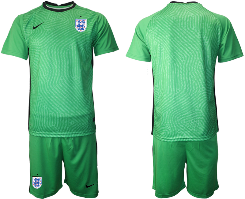 Men 2021 European Cup England green goalkeeper Soccer Jersey
